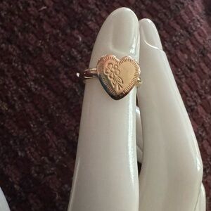 (SOLD) Vintage Gold Baby's Ring with Etched Design
